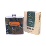 Фляжка "Следопыт" в оплетке из oxford camo pixel, 180 мл.