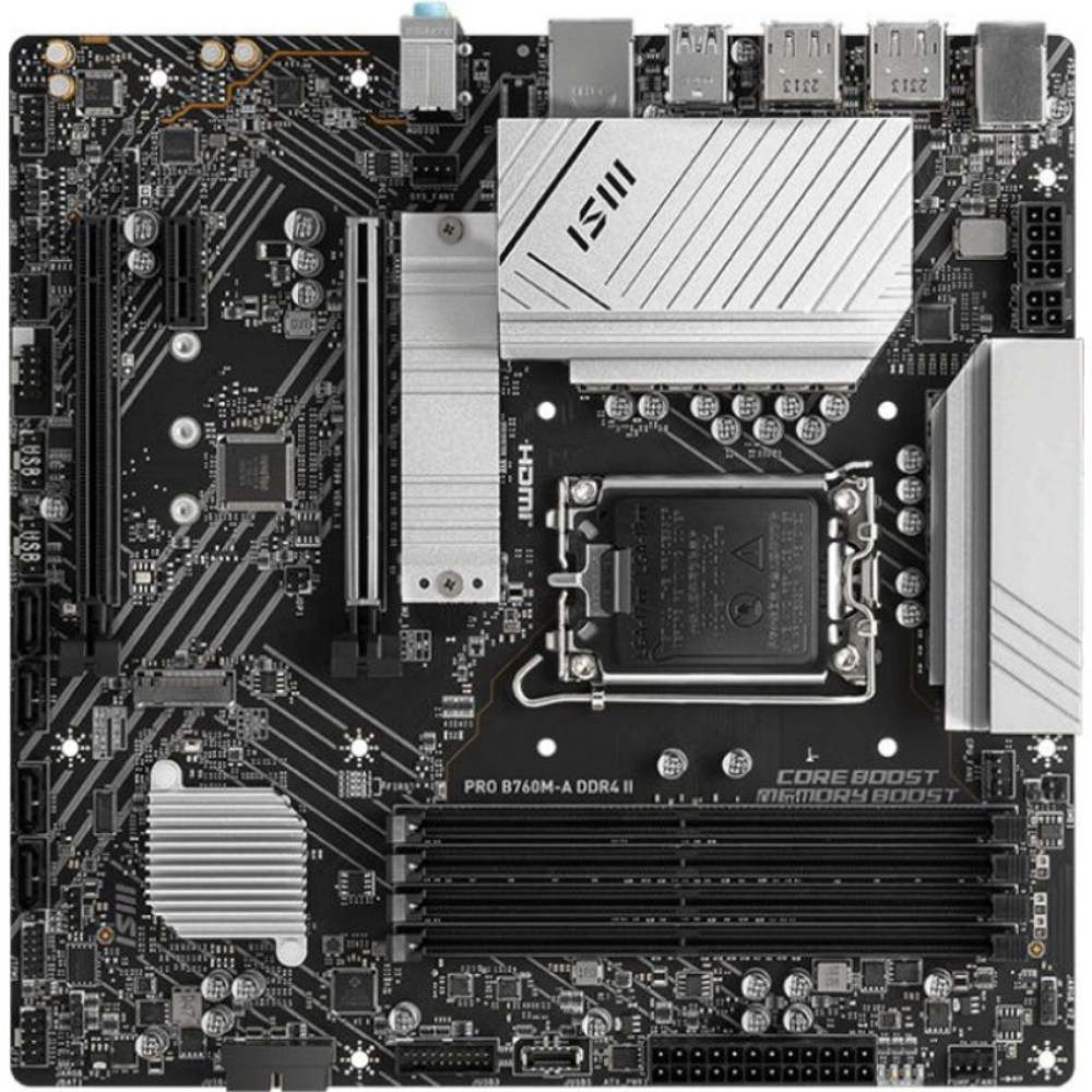 Материнская плата MSI PRO B760M-A DDR4 II, LGA1700, mATX