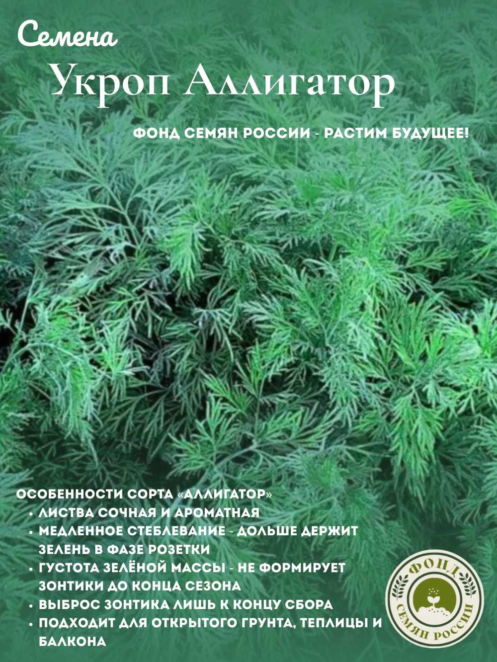 Набор Семян Укропа Аллигатор, Аэлита, 4 гр. (2 упаковки)