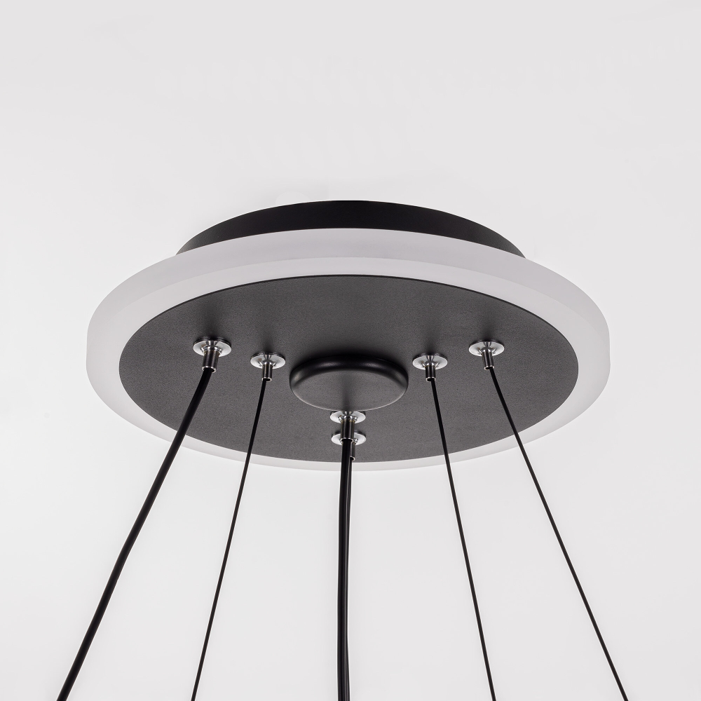 Citilux ТRIO CL215B061E LED Люстра подвесная с пультом Чёрная