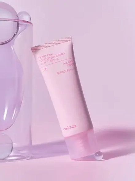Celimax Освежающий солнцезащитный крем с эффектом сияния SPF50 Heart Pink Tone-Up Sun Cream 40 мл