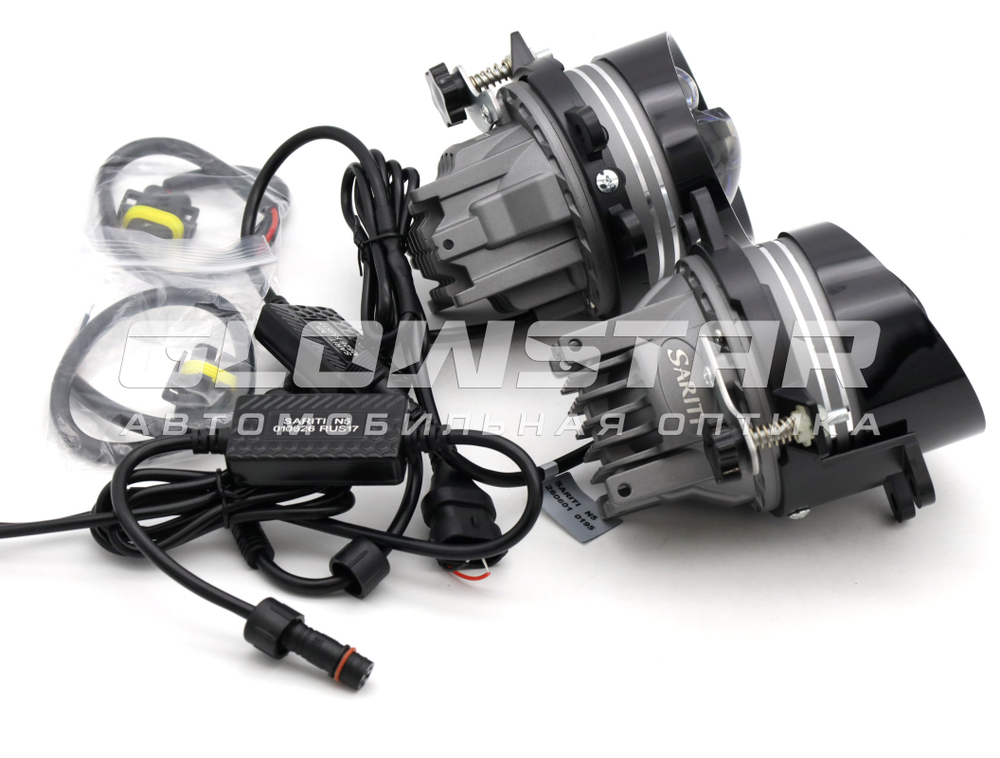 Светодиодные ПТФ Sariti N5 Blue Lens, 3.0 дюйма, 12V, 45/76W, 6000K, крепление Toyota/Lexus (комплект, 2шт)