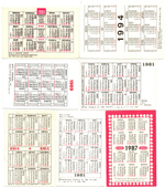 Календарики карманные 25 штук. Природа и растения - 1981 - 1994 гг.