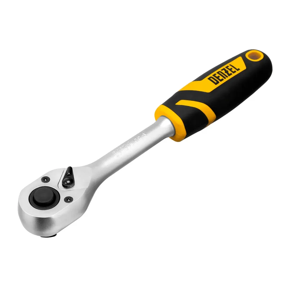 Набор инструментов, 1/2", 1/4", CrV, S2, пластиковый кейс, 82 предмета Denzel