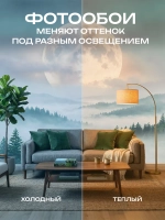 Фотообои 3d в спальню и для зала туманный лес
