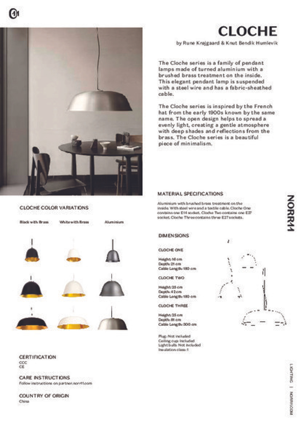 Подвесной светильник Cloche two