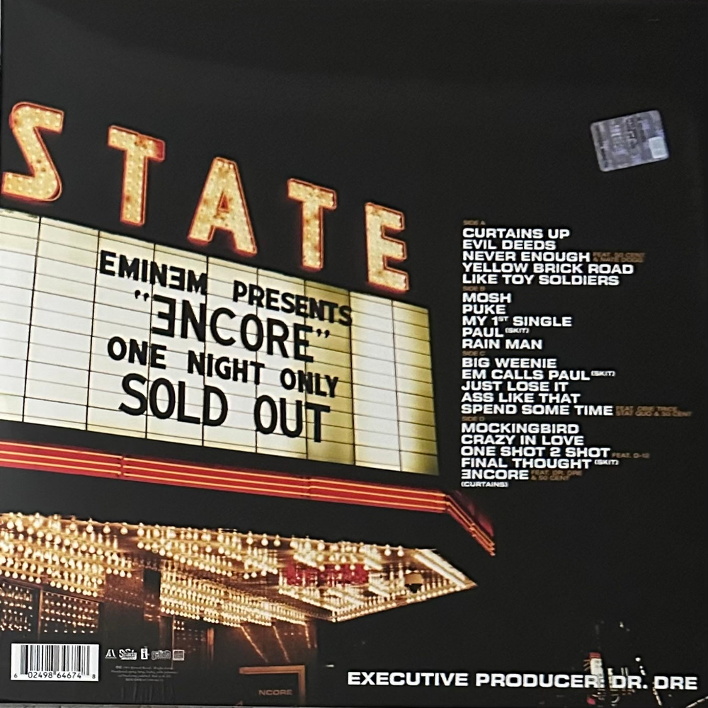 Eminem ‎– Encore 2LP (Европа 2013г.)