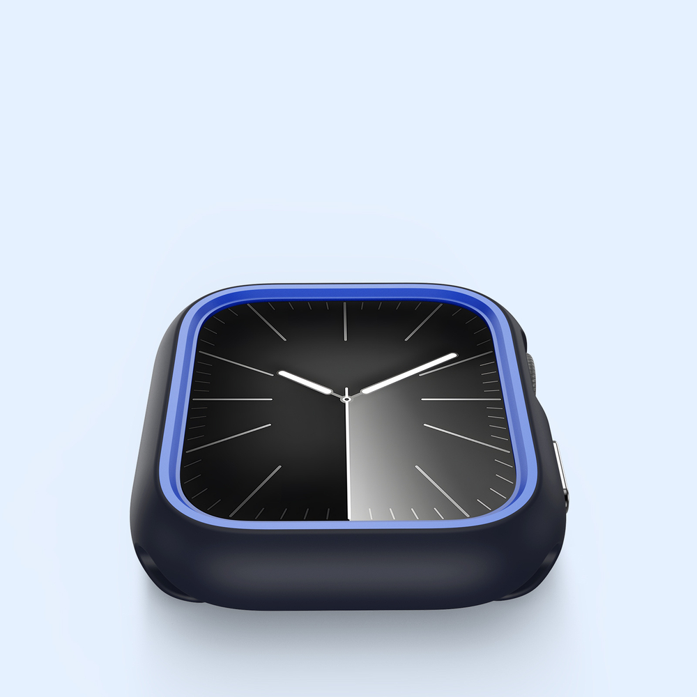 Чехол-бампер для часов Apple Watch 10 размер 46мм, цвет Midnight и Blue от Dux Ducis, серия Bamo Series Case