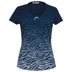 Женская теннисная футболка Head Tie-Break T-Shirt W - dark blue/print vision