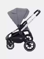 Коляска детская MOWBaby "ZOOM"PU (2в1) RA086 Silver Grey