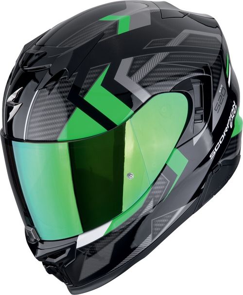 Купить Мотошлем Интеграл Scorpion EXO EXO-520 Evo Air Sensus / Черно-зеленый