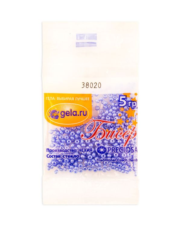 Бисер Preciosa 10/0, 50 г (10 шт по 5 г), цв.38020