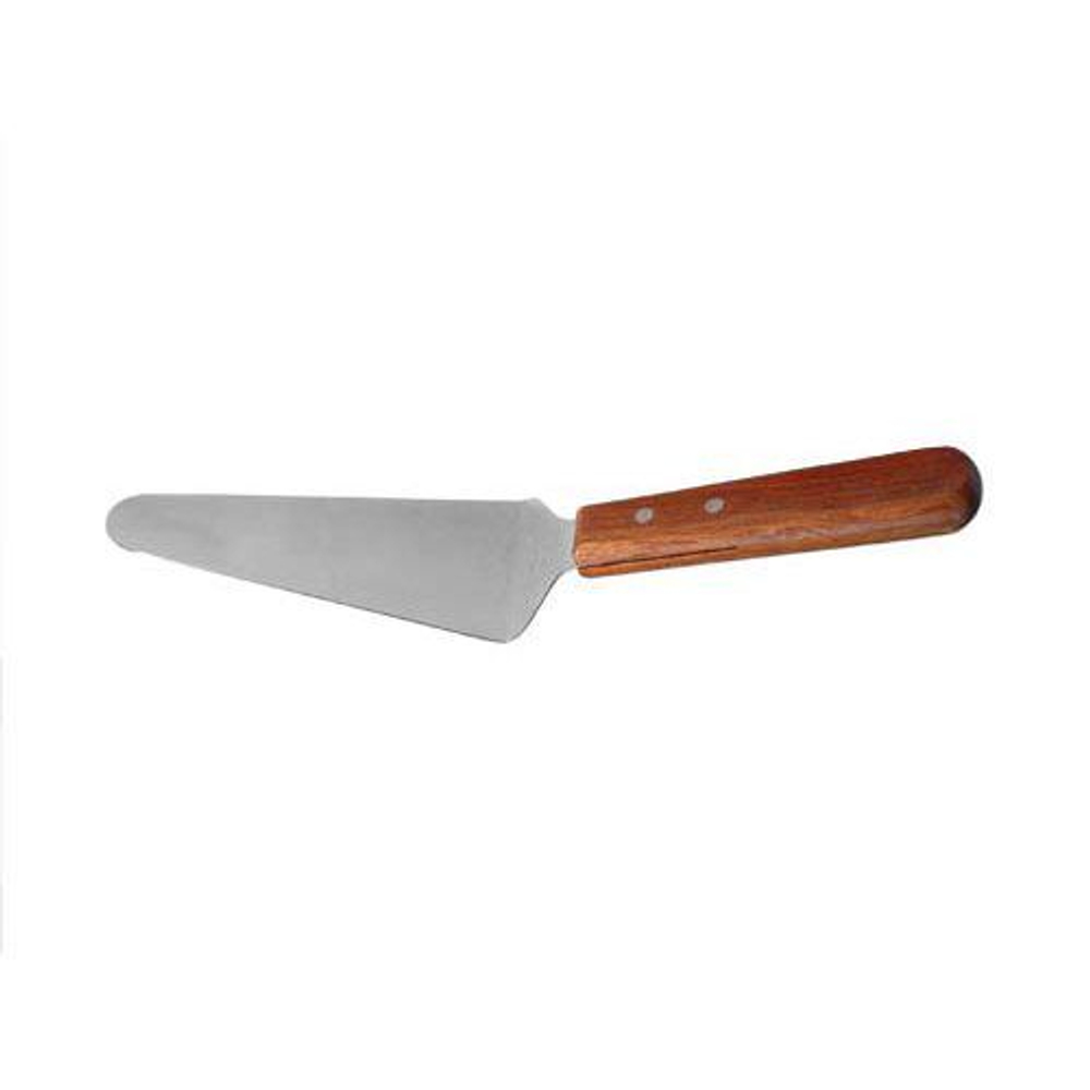 Лопатка 25,5 см. изогнутая раб. часть 12*4 см. нерж., с дерев. ручкой MGsteel /1/120/