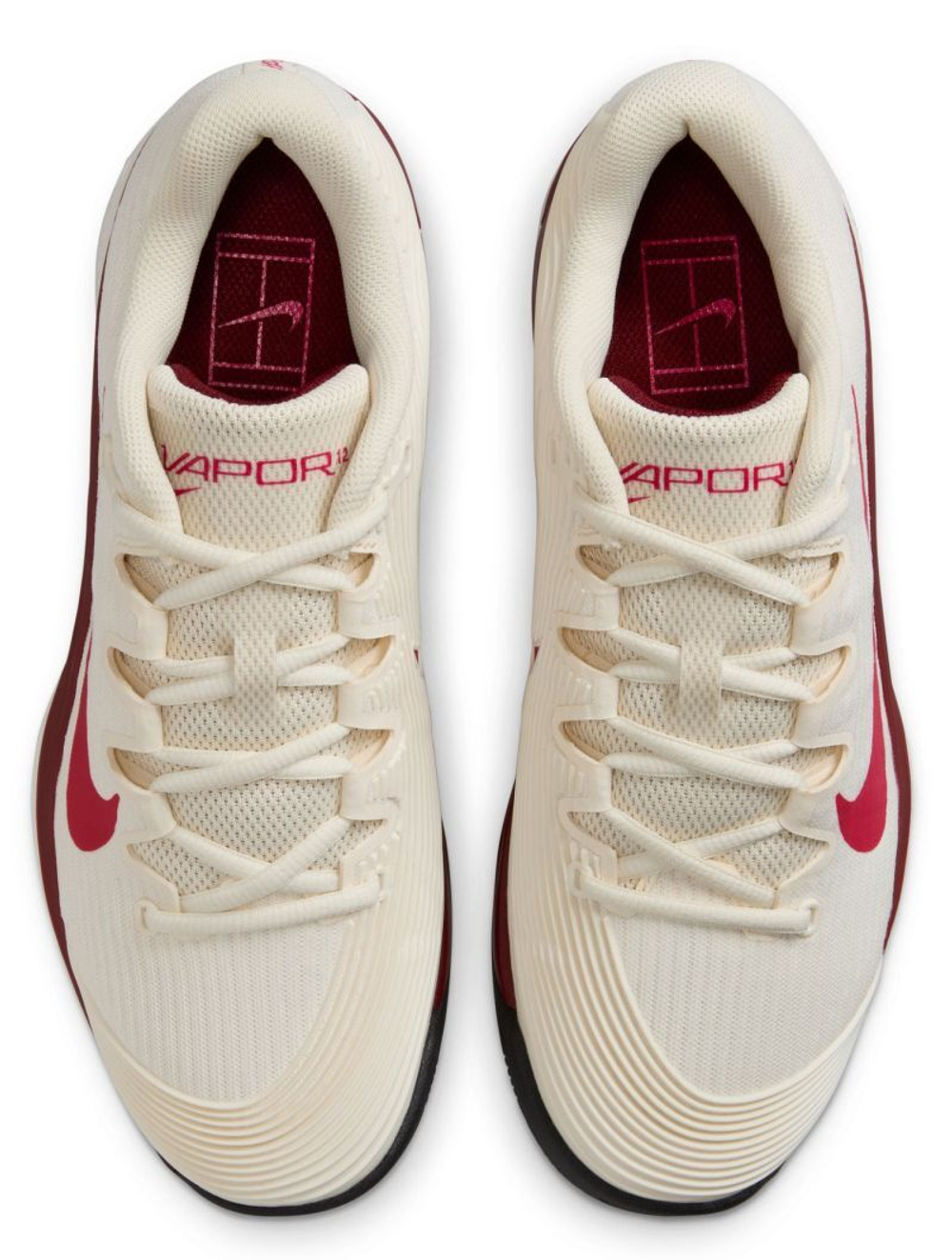 Женские Кроссовки теннисные Nike Zoom Vapor 12 - pale ivory/rush pink/sail/team red