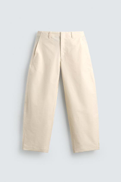 ZARA БРЮКИ BALLOON FIT, ЭКРЮ