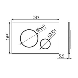 Кнопка смыва белая Alcadrain (Alcaplast) M670