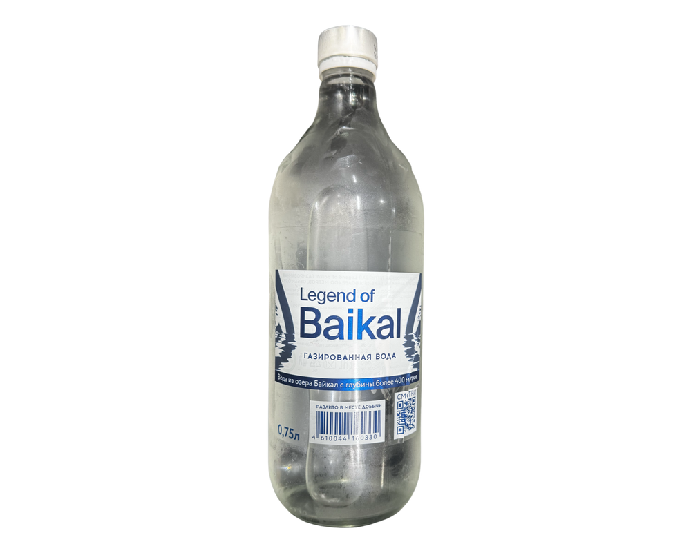Вода питьевая LEGEND of BAIKAL газ СТЕКЛО - 0,75 л.