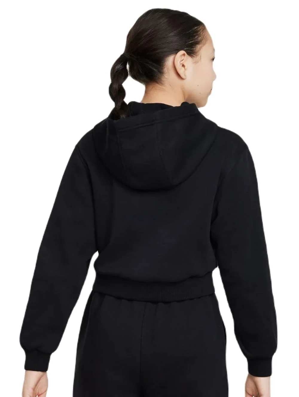 Детская теннисная куртка Nike Sportswear Club Fleece Crop - black/white