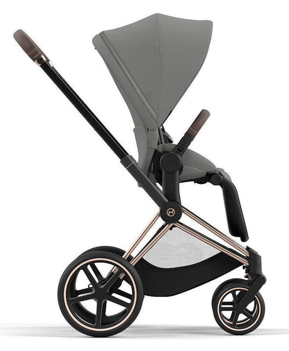 Коляска Cybex Priam IV Rosegold complete и автокресло Cloud G i-Size Magic Black 3 в 1 Mirage Grey