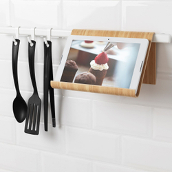 IKEA VIVALLA (ИКЕА ВИВАЛЛА) — Подставка для планшета, бамбуковый шпон, 26x17 см, фото 5