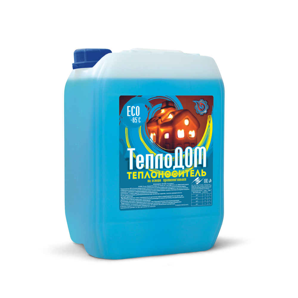 Теплоноситель ТеплоДом "ECO" -65 (пропиленгликоль) 10кг
