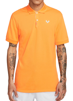 Мужское теннисное поло Nike Rafa Slim Polo - vivid orange/white/baltic blue