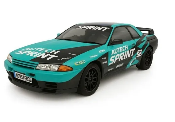 Радиоуправляемая машина для дрифта Remo Hobby RACING &amp; DRIFT (черно-зеленая) 4WD 2.4G LED 1/14 RTR