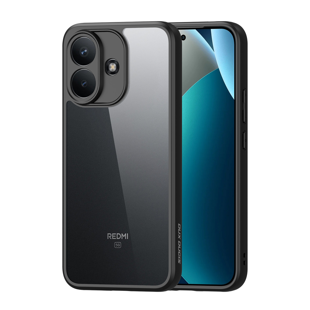 Чехол усиленный прозрачный с черными рамками для Xiaomi Redmi Note 17 Pro 5G, серия Aimo Series Case от Dux Ducis