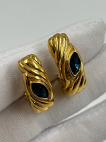 Клипсы с синими кристаллами Lanvin
