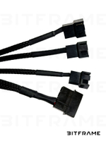 Разветвитель для вентиляторов 4 pin, 3 pin, коммутатор для кулеров molex 4 pin переходник на 3 кулера, 27см, черный в оплетке, 26 awg