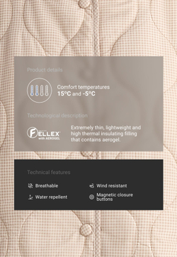 OYSHO Утепленный стеганый жилет FELLEX® AEROGEL, бежевый