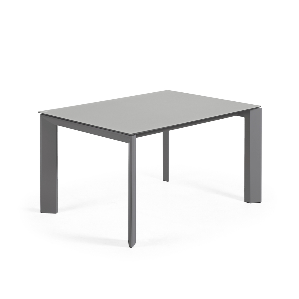 Раздвижной стол La Forma (ex Julia Grup) Atta 140 (200) x90 темно-серый, стекло