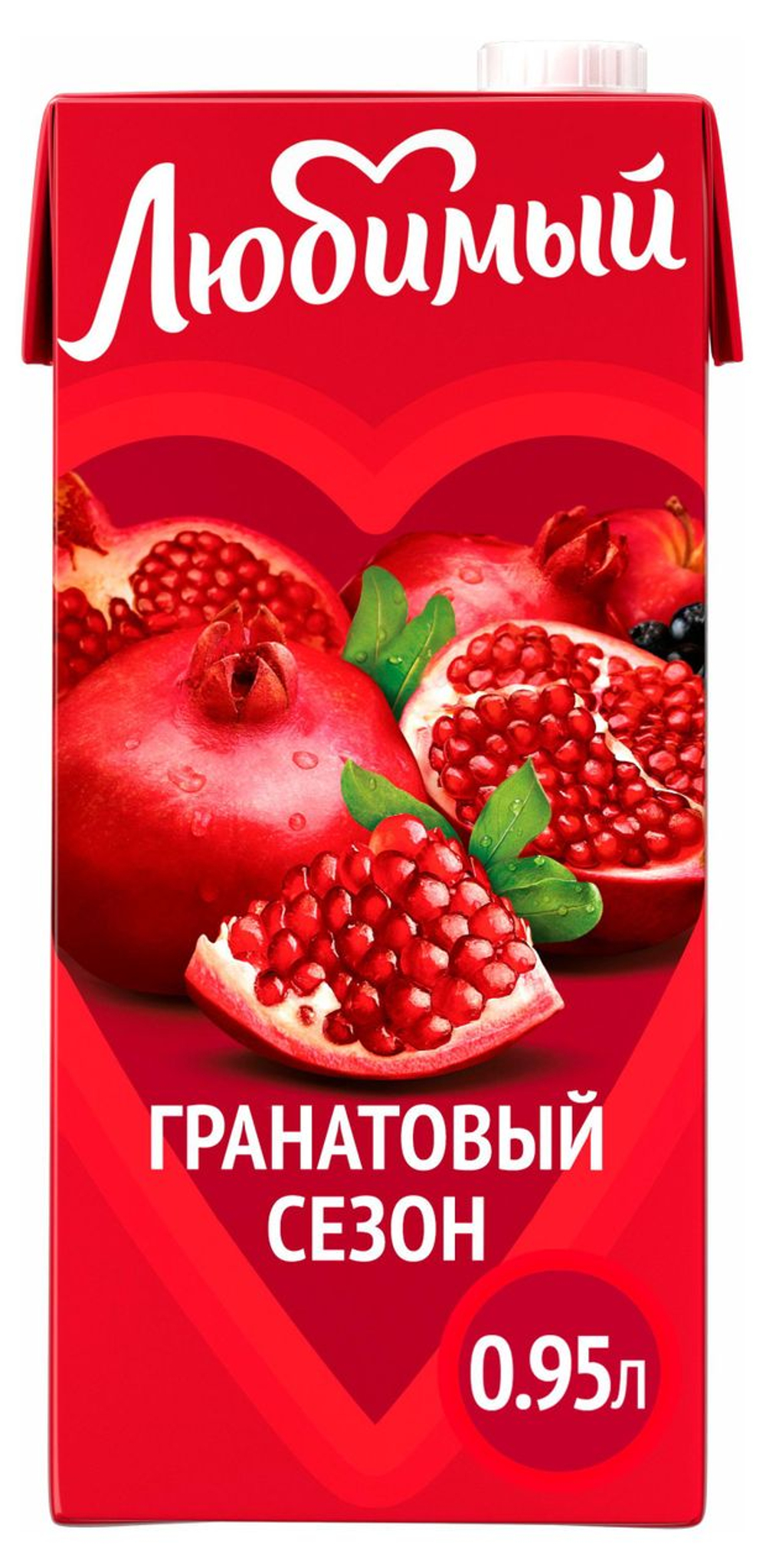 Напиток сокосодержащий Любимый Яблоко-гранат-черноплодная рябина 0.95 литра