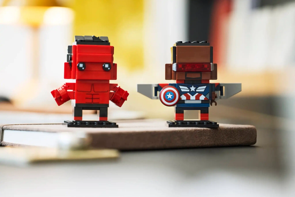 Конструктор LEGO BrickHeadz 40668 Капитан Америка и Красный Халк
