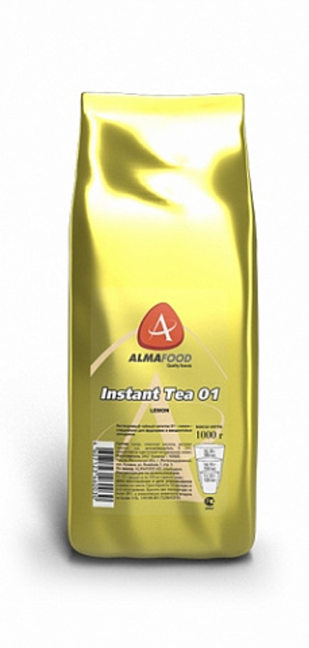 Напиток чайный растворимый "Instant Tea 01 Lemon" ТМ "ALMAFOOD" со вкусом и ароматом лимона