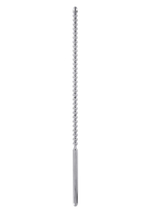 Уретральный плаг Dip Stick Ribbed (Цвет: серебро)
