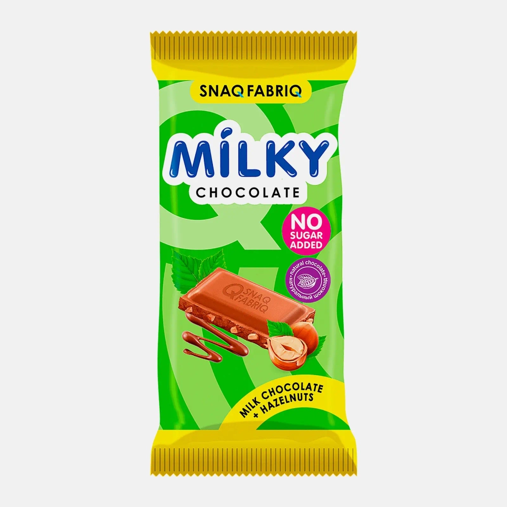 Молочный шоколад c фундуком без сахара Snaq Fabriq 75г