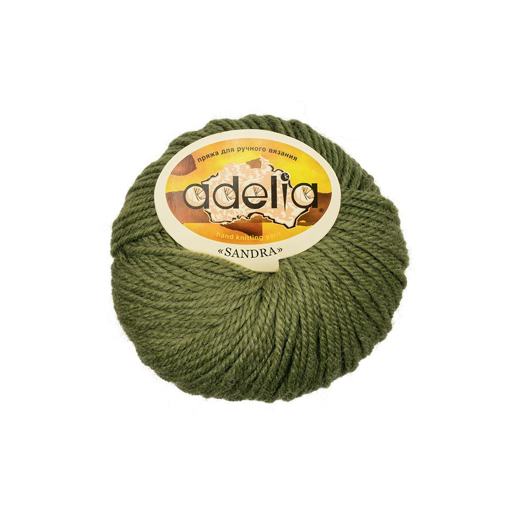 Пряжа Adelia Sandra / уп.10 мот. по 50г, 90м, 05 т.оливковый Пряжа Adelia Sandra / уп.10 мот. по 50г, 90м, 05 т.оливковый