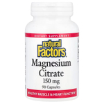 Natural Factors, цитрат магния, 150 мг, 90 капсул