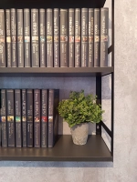 Полка настенная книжная тройная лофт Графит