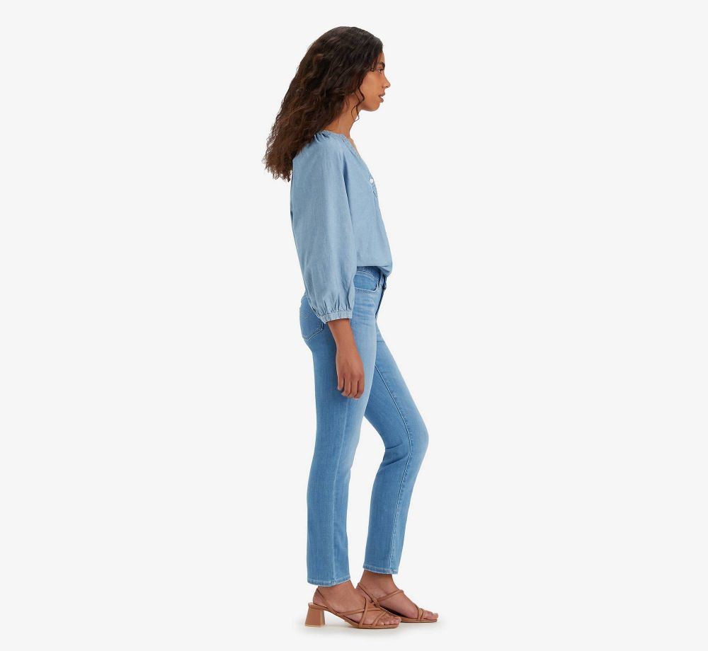 Джинсы женские LEVI'S 712 SLIM WELT POCKET LIGHT INDIGO - WORN IN