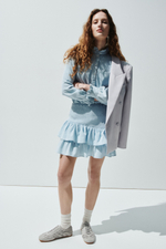Джинсовая мини-юбка со сборками - H&M