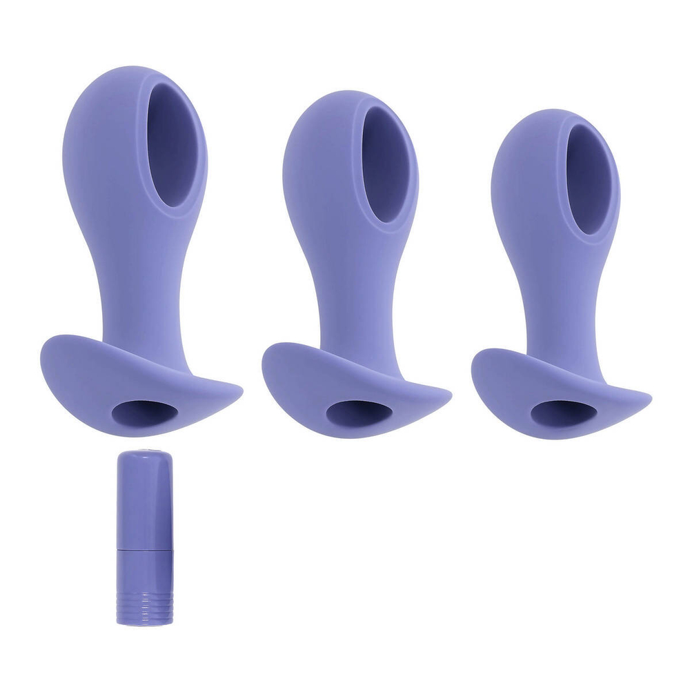 Набор анальных пробок с вибропулей Hole Punch Plug Set