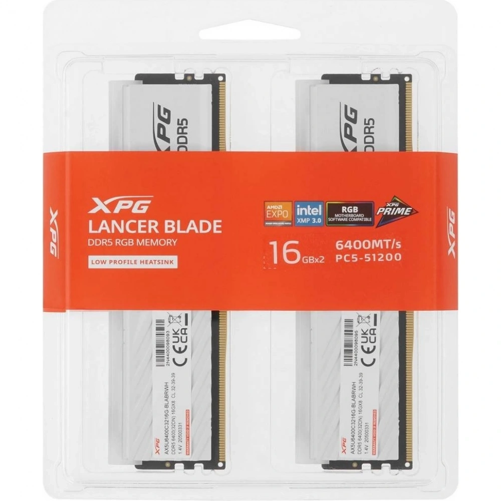 Оперативная память ADATA LANCER BLADE RGB DDR5 DIMM 32GB 6400MHz 2*16GB