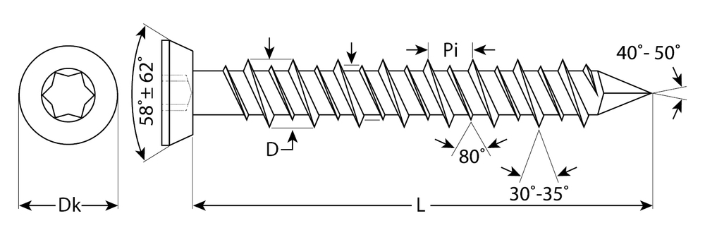 4-300480-75-112 Шурупы по бетону