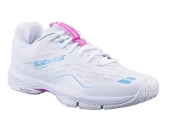 Женские кроссовки для padel Babolat Sensa Rise - white/rhodamine red