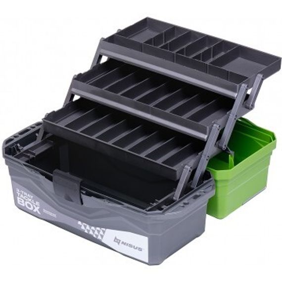 Ящик для снастей NISUS Tackle Box трехполочный зеленый (N-TB-3-G)