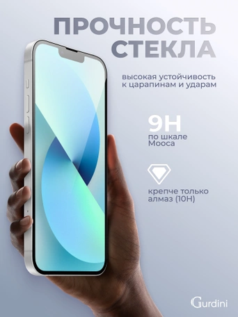 Стекло противоударное iPhone 13 Mini 5.4" Full Screen 2.5D (20D) черное