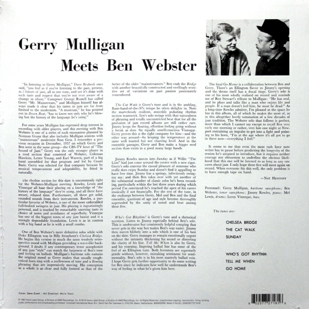 Gerry Mulligan, Ben Webster / Gerry Mulligan Meets Ben Webster (LP)