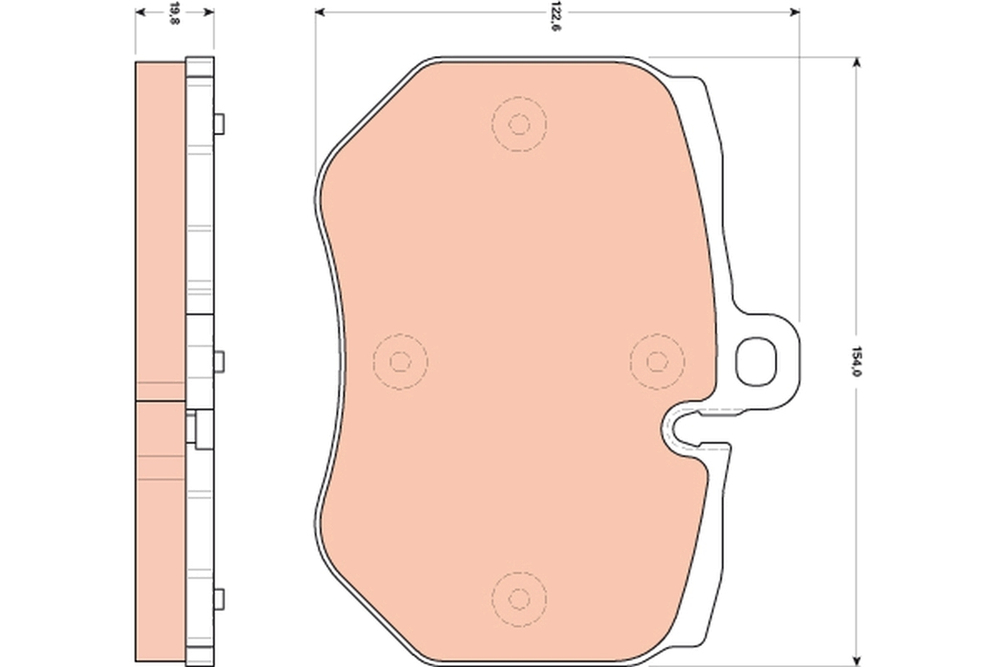 TRW - GDB1848-TRW - Brake Pad Set, disc brake